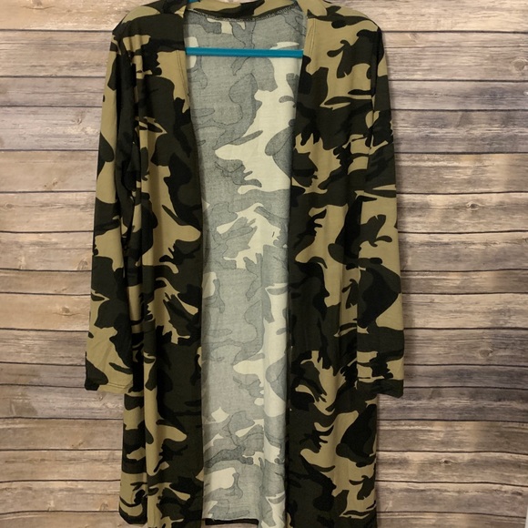 LAST 💚 Camo Long Cardigan - Picture 3 of 6